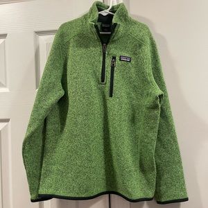 Used green kids Patagonia better sweater size L 12